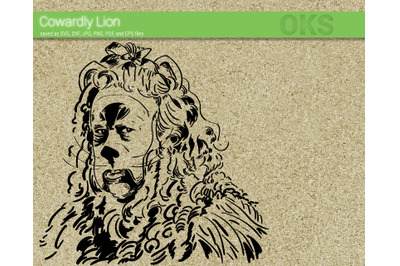 cowardly lion svg, wizard of oz svg files, vector, clipart, cricut, do