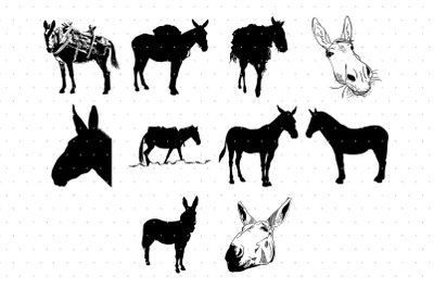 mule svg, svg files, vector, clipart, cricut, download