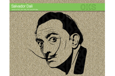 salvador dali svg, svg files, vector, clipart, cricut, download