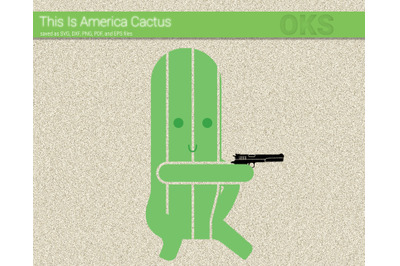 cactus with gun svg, svg files, vector, clipart, cricut, download