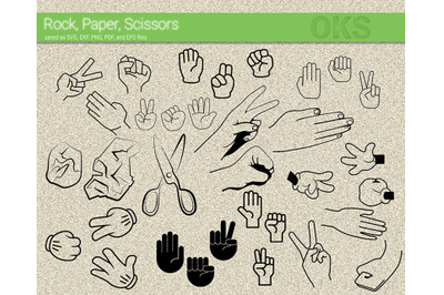 rock paper scissors svg, svg files, vector, clipart, cricut, download