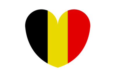 Belgium flag with heart