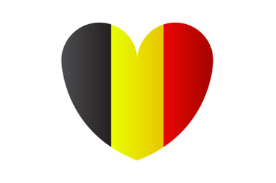 Belgium flag with heart