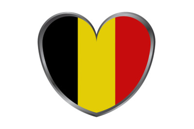 Belgium flag with heart