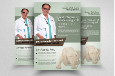 Pet Care &amp;amp; Clinic Flyer Template