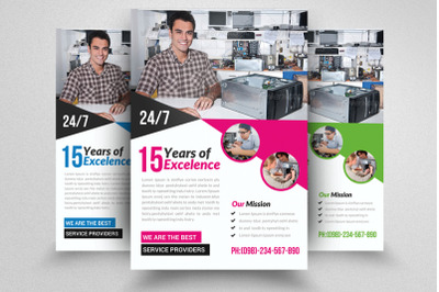 Computer Repair Service Flyer Psd