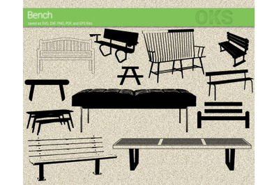 bench svg, svg files, vector, clipart, cricut, download