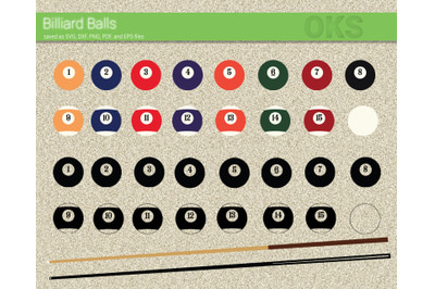 billiard balls svg, svg files, vector, clipart, cricut, download