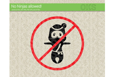 no ninja sign svg, svg files, vector, clipart, cricut, download