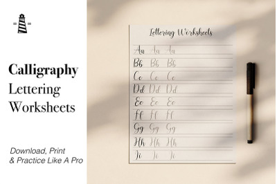 Calligraphy Lettering Worksheets