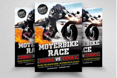 Motor Bike Racing Flyer Template