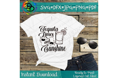 SVG Tequila Limes And Sunshine SVG Cutting File Beach Girl Fiesta Dri