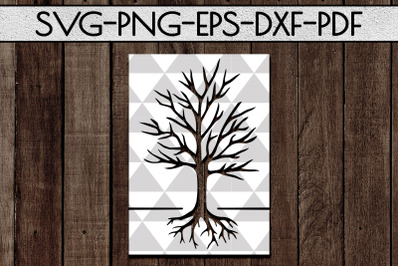 Tree Branch Papercut Template, Family Tree, Home Decor, SVG