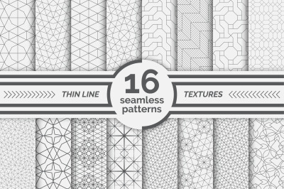 Linear seamless patterns. Big set