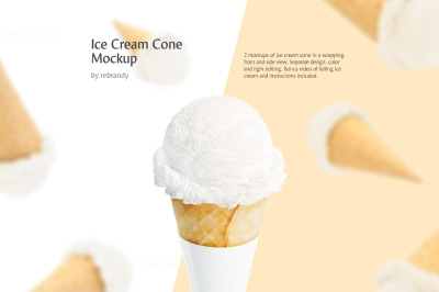 Download Ice Cream Cone Mockup PSD Mockup Template - Amazing Box Templates, download now the free PSD ...