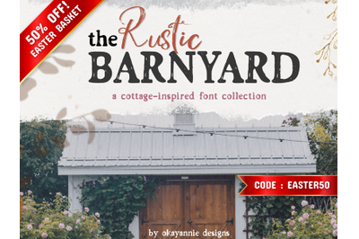 the Rustic Barnyard Font Collection