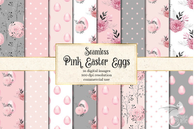 Pink Easter Eggs Digital Paper