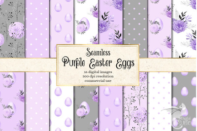 Purple Easter Egg Digital Paper