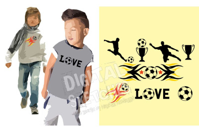 Soccer Collection Vector Ball Sport Love Cut File .SVG .DXF