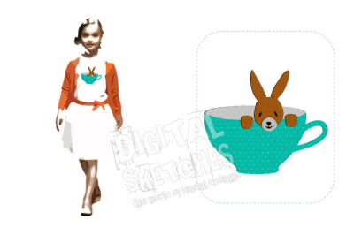 Bunny Machine Embroidery Design Animals 3 Sizes