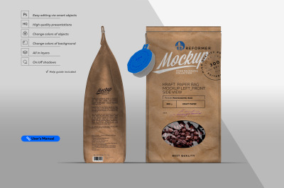 Download Kraft Snack Bag Mockup Back View Yellowimages