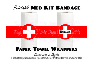 Medkit Wrappers, Health, Bandage, Printable, Paper Towel, Labels, Game