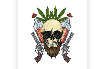 Mexican sketch skull