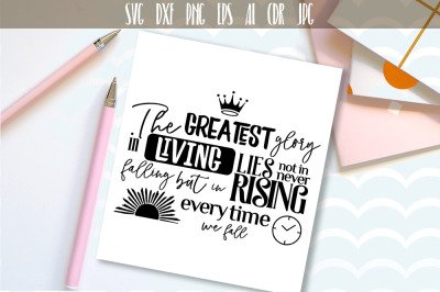 Inspirational quote for life Vector Typography