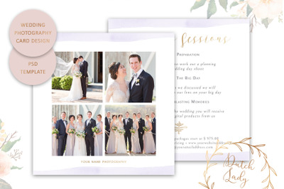 PSD Wedding Photo Session Card Template #4