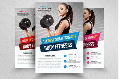 Body Fitness Promotion Flyer Template