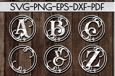 Vine Alphabet Papercut Bundle A-Z 26 And Ornaments SVG, PDF
