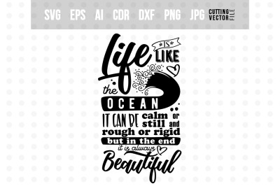 Life is like the Ocean - Inspirational Quote
