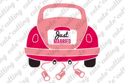 Just married, Just married car, wedding svg, dxf, pdf, png, jpeg