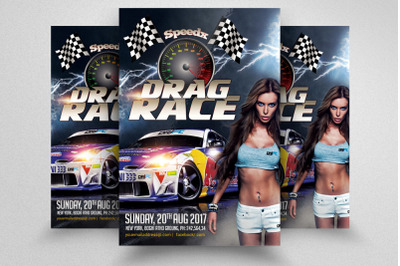 Car Racing Flyer Template