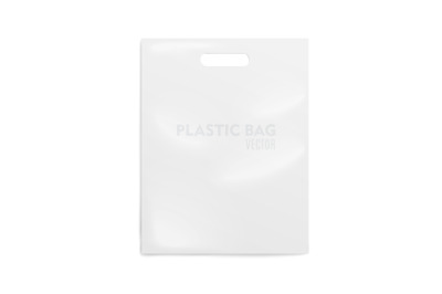 Realistic Plastic Bag. Mockup