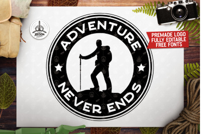 Retro Adventure Insignia,  Camp Vector Logo Label