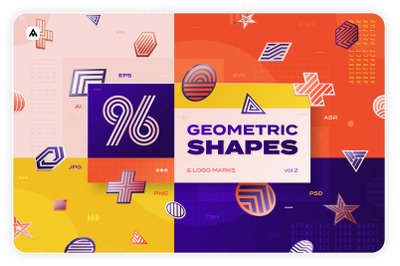96 Geometric shapes &amp; logo marks collection Vol.2