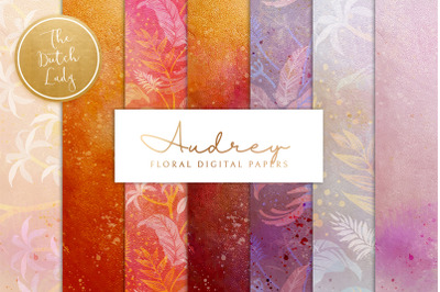 Floral Backgrounds &amp; Paper Designs - Audrey