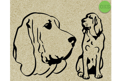 bloodhound svg, dog svg files, vector, clipart, cricut, download