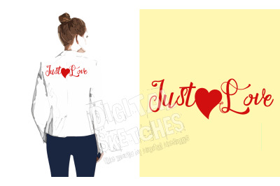Just Love Saying Heart Cut File Valentine&#039;s Vector .SVG .DXF
