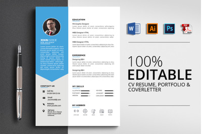 CV Resume Word 3 Pages Template