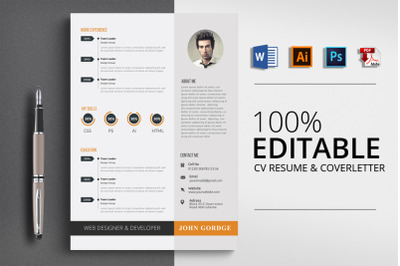 CV Resume Word Template