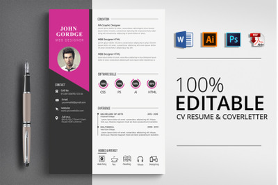 Job CV Resume Template