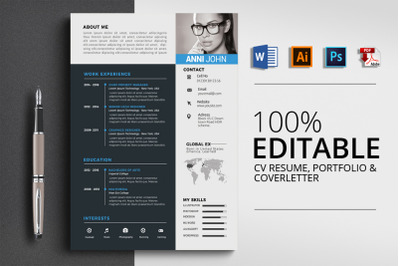 Professional CV Resume Word Template