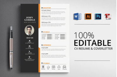 4 Format CV Resume Template