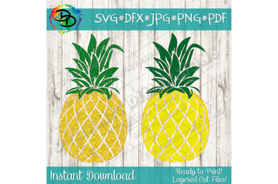 Pineapple SVG, Pineapple clipart, pineapple printable, Glitter Pineapp