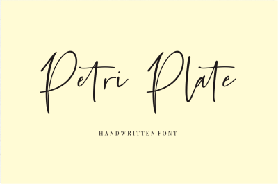 Petri Plate // Handwritten Font