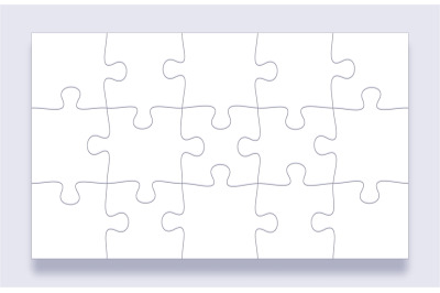 Puzzle pieces grid. Jigsaw tiles, mind puzzles piece and jigsaws detai