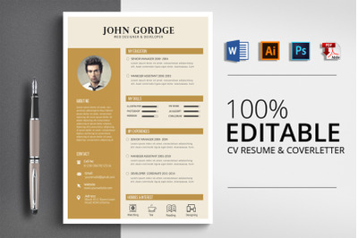 CV Resume Word Template