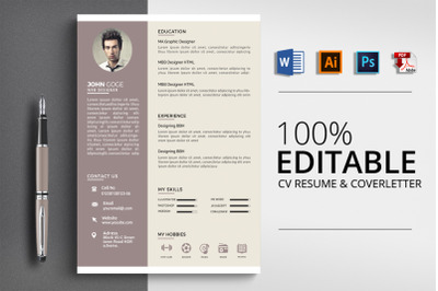 Professional CV Resume Word